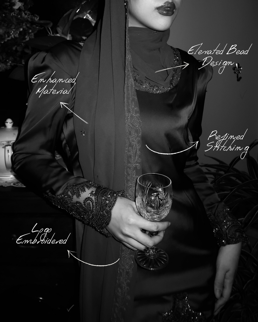 (DEFECT) Saharā Beaded Shawl