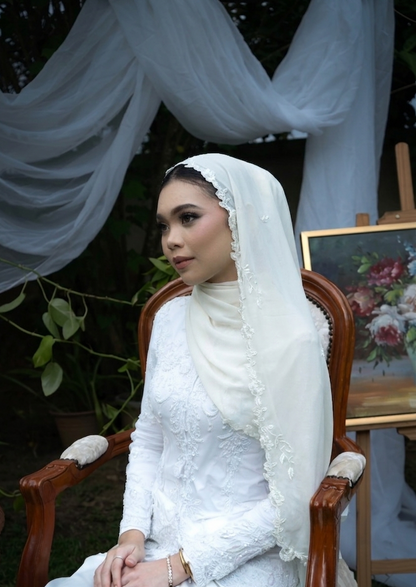 Saḥarā Sulam Shawl - Porcelain White
