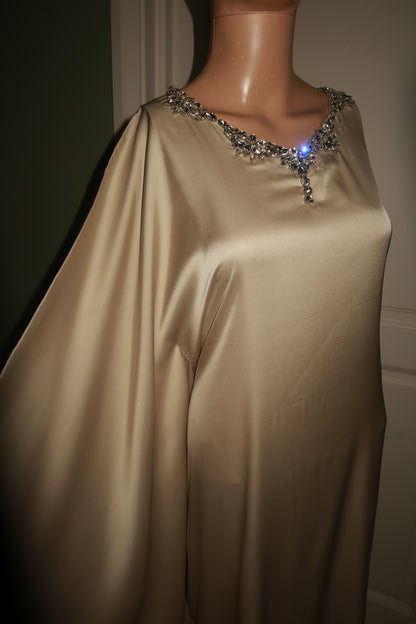 Saḥarā Beaded Kaftan - Light Olive