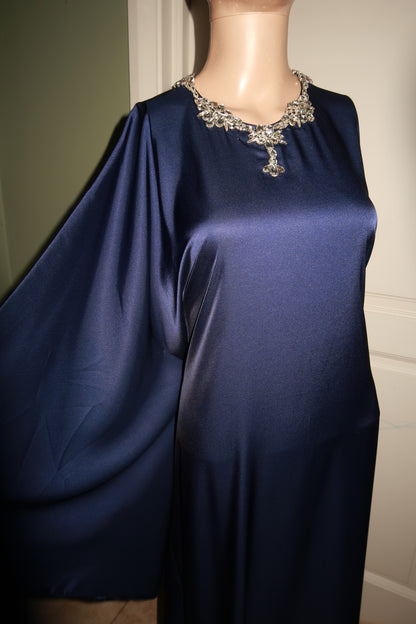 Saḥarā Beaded Kaftan - Atlantic Blue
