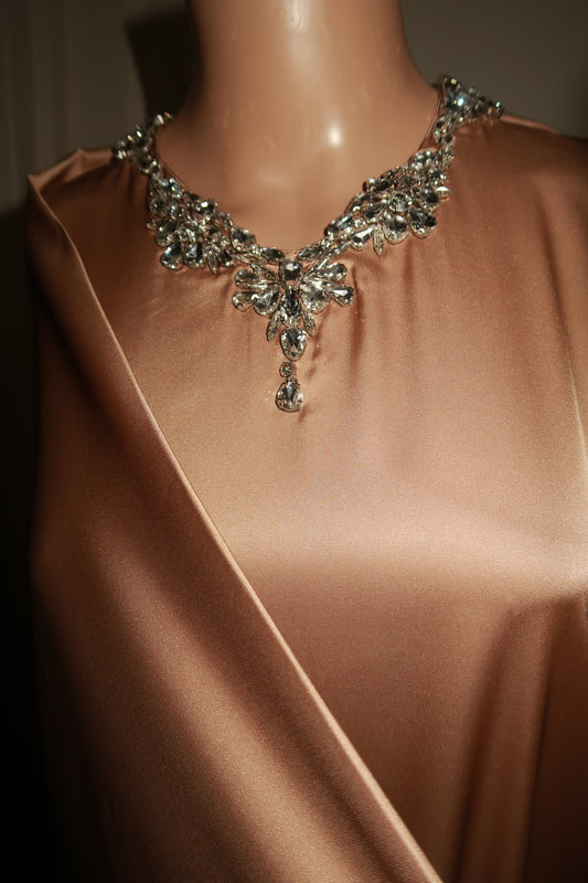 Saḥarā Beaded Kaftan - Milktea Brown