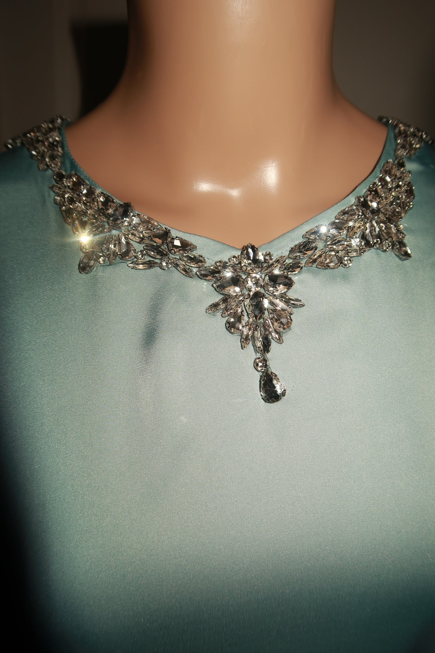 Saḥarā Beaded Kaftan - Tiffany Blue
