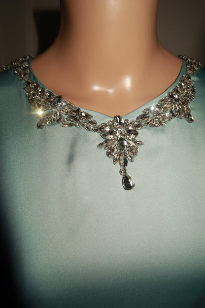 Saḥarā Beaded Kaftan - Tiffany Blue